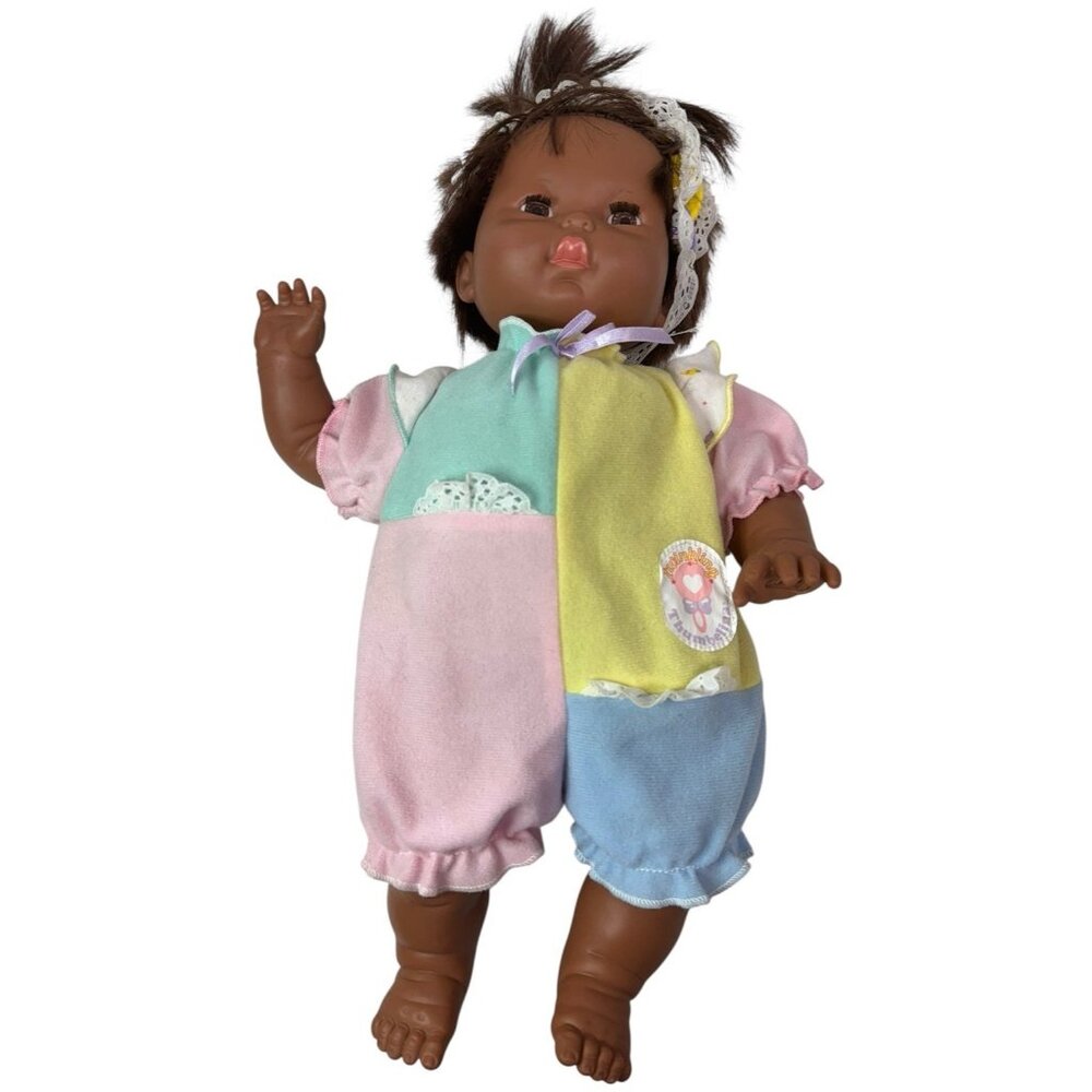 WORKS Vintage 1991 TYCO Twinkling Thumbelina Baby Doll African American AA Black